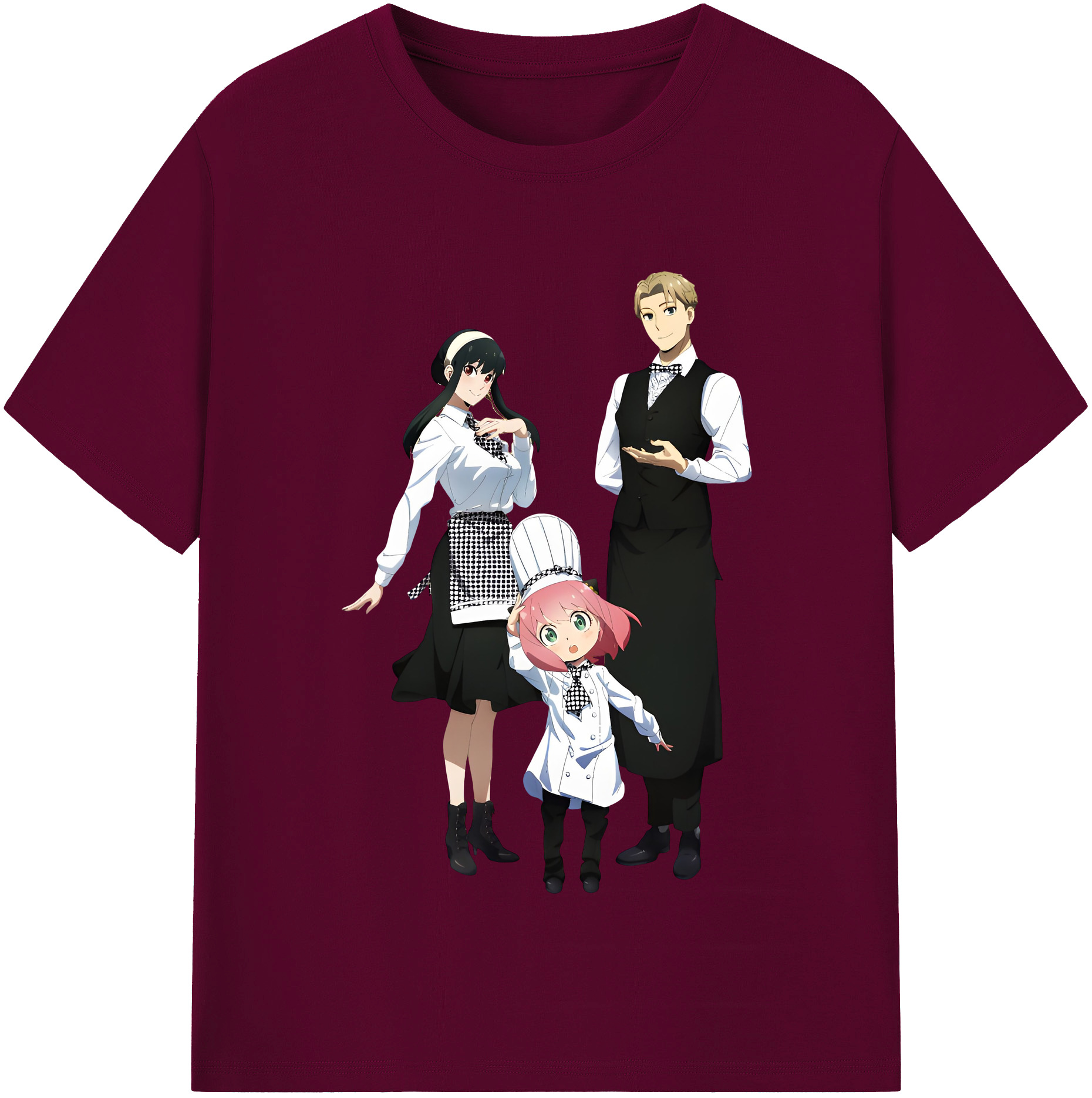 （画像用） SPY×FAMILY间谍家家酒 レディースカジュアルプリントTシャツ（綿100％）